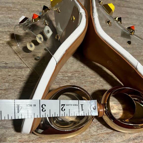 Ninety Union Couture Vegas clear multicolored studded open toes heels - Picture 15 of 16